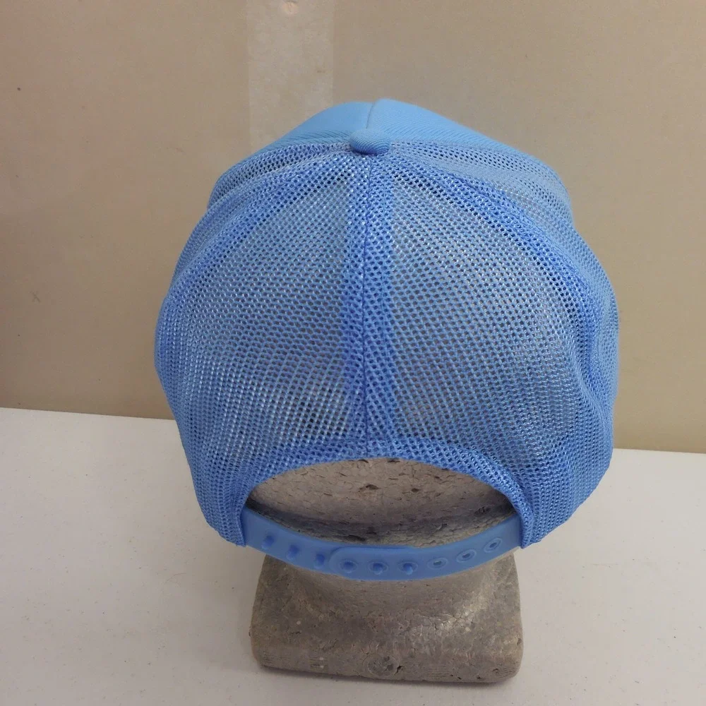 Vintage JanSport HP 84 LA Olympics Win With Teamwork‎ Trucker Hat Blue Snapback